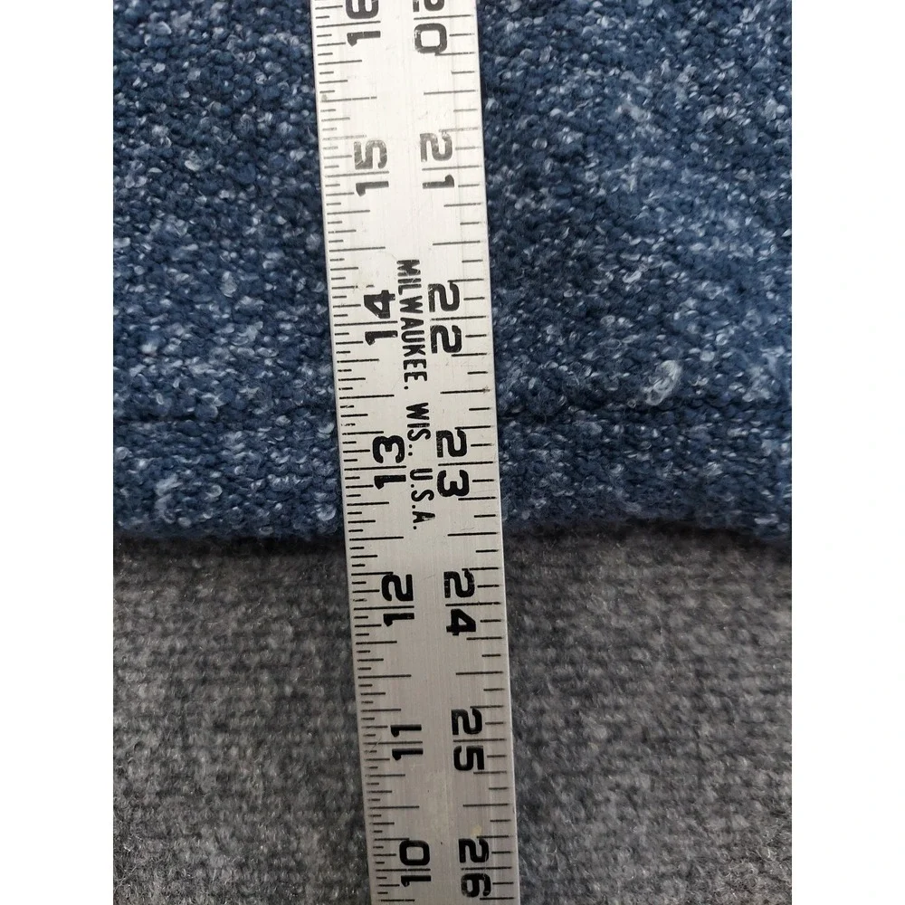 Pure J Jill Sweater Women's Medium Blue Knit Boxy Pockets Oversized Short Sleeve
